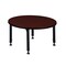 Kee Round Classroom Tables, 42 W, 42 L, 23-34 H, Wood, Metal, Mahogany TB42RNDMHAPBK - alternate 3